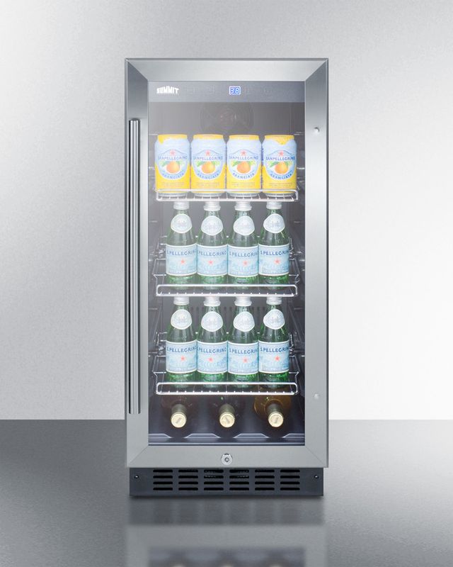 Summit® 2.5 Cu. Ft. Stainless Steel Beverage Center-2