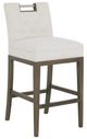 Fairfield® Customizable Entree Dining Nickel Metal Pull Short Button Back Bar Stool-0