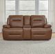 Liberty Furniture Cameron Dakota Saddle Leather Power Reclining Loveseat with Console-2