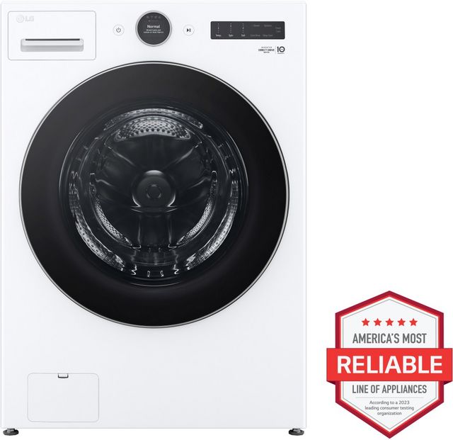 LG White Front Load Laundry Pair-2
