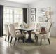 ACME Furniture Gerardo Rectangular White Marble Top Dining Table with Weathered Espresso Base-4