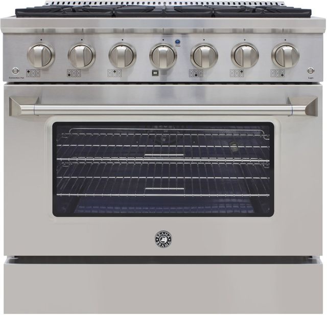 Brama 36" Stainless Steel Pro Style Gas Range-0