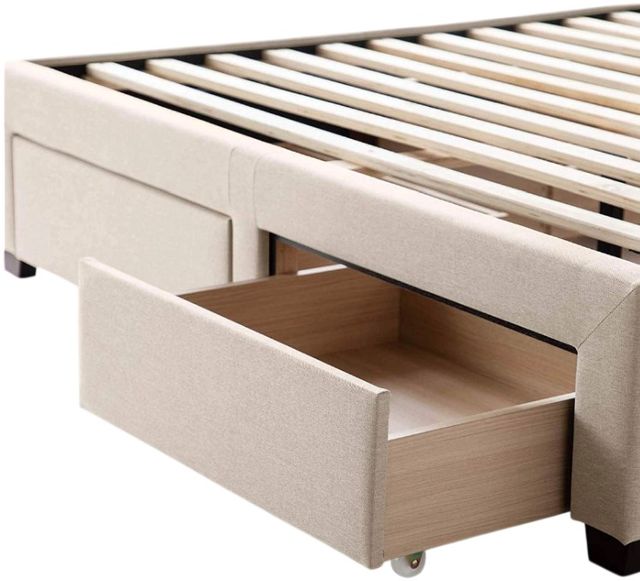 Malouf® Watson Oat Queen Upholstered Storage Platform Bed-1