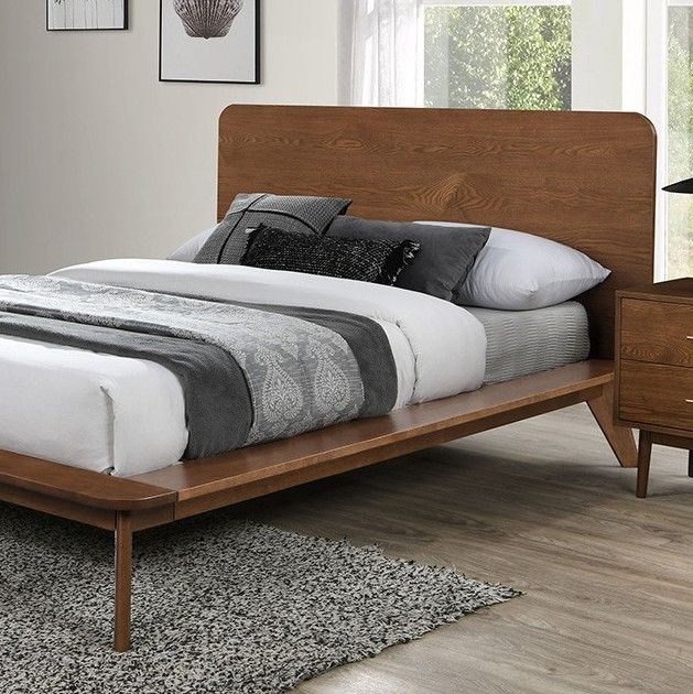 Furniture of America® Stathelle 4-Piece Walnut Queen Bedroom Set-2