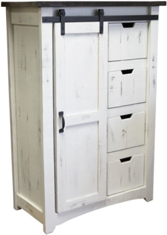 American Wholesale Furniture Mesh Nero White/Rodeo Chest-0