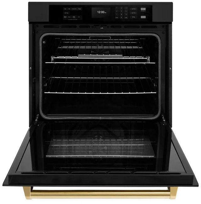 ZLINE Autograph Edition Professional 30" Black Stainless Steel Single Electric Wall Oven-1