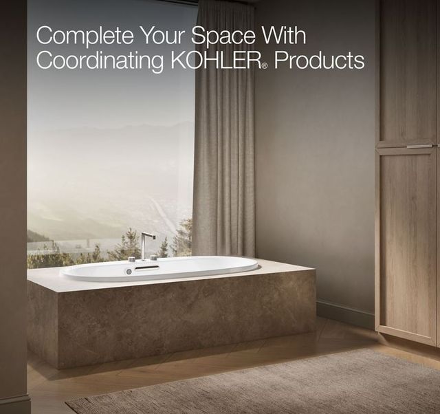 KOHLER® Underscore® White 65.5" x 35.75" Drop-In/Undermount Bath with Bask® Heated Surface-4