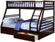 IFDC Espresso Youth Single/Double Bunk Storage Bed-0