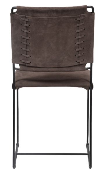 Home Trends & Design New York Asphalt Suede/Gray Septarian Dining Chair-3