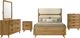 Coaster® Bennett 5-Piece Light Oak Youth Full Upholstered Panel Bedroom Set-0