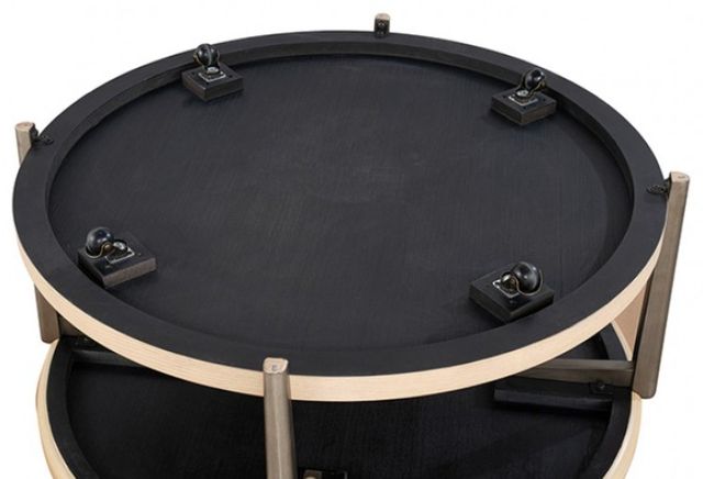Furniture of America® Roros Natural Round Cocktail Table-4