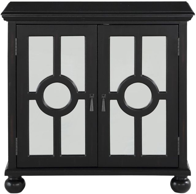Homelegance® Polly Antique Black Accent Chest with Mirror-2