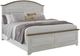 American Woodcrafters Meadowbrook Sand/Whitewash King Arched Panel Bed-0