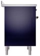 Ilve® Nostalgie II Noblesse 36'' Midnight Blue Pro Style Induction Range with Burnished Trim-2