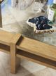 Tommy Bahama® Outdoor Los Altos Valley View Aged Patina Square Cocktail Table with Glass Top-1