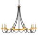 Currey & Company Hanlon Washed Black/Contemporary Chandelier-0