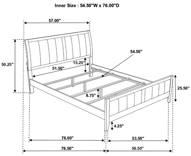 Coaster® Carlton 4-Piece Cappuccino Full Bedroom Set-2