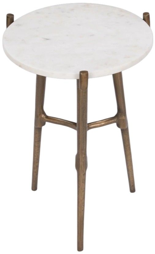 Classic Home Halley Brown/White Accent Table-3