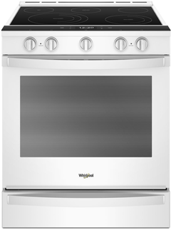 Whirlpool® 30" Smart Slide-In Electric Range-White