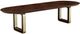 Michael Amini® Houston Walnut Oval Dining Table with Gold Base-0