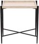 Dovetail Furniture Rice Natural End Table with Black Base-1