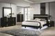 Furniture of America® Lillestrom Black/Gold Queen Panel Bed-2