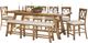Jofran Inc. Telluride 8-Piece Gold Trestle Counter Dining Table Set-0