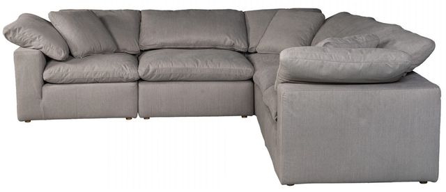 Moe's Home Collection Terra Condo Classic 5-Piece Light Grey L-Shaped Modular Sectional-2