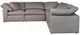 Moe's Home Collection Terra Condo Classic 5-Piece Light Grey L-Shaped Modular Sectional-2