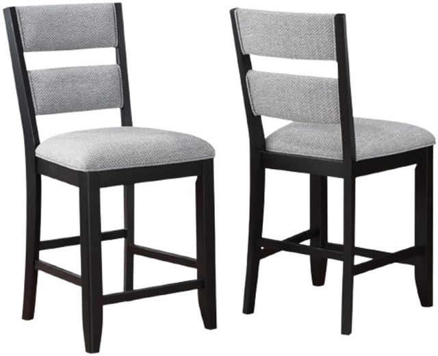 Crown Mark Frey Black/Gray Counter Stool-3