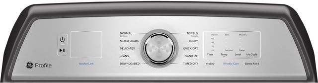 GE Profile™ 7.4 Cu. Ft. Diamond Gray Front Load Natural Gas Dryer -4