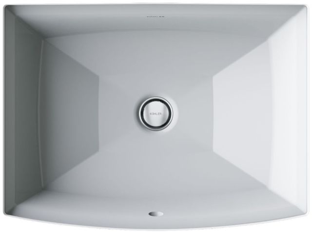 Kohler Archer® Ice Grey 20" Rectangular Undermount Bathroom Sink-1