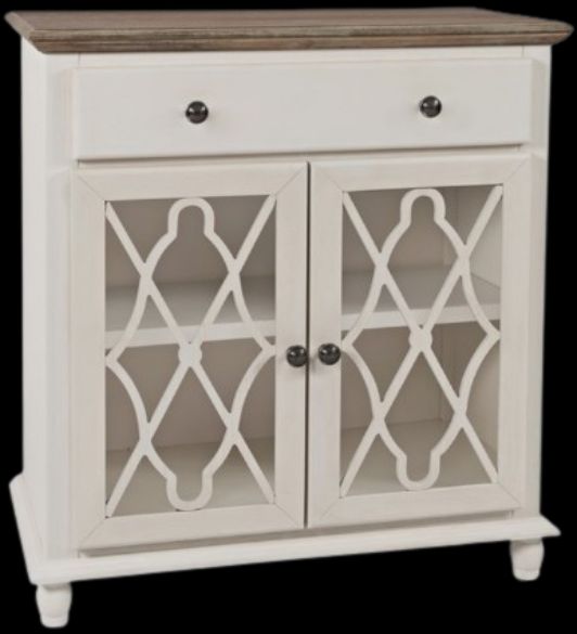Jofran Inc. Aurora Hills Brushed White 2-Door Accent Chest-0