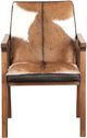 LH Home Coachella Rio Cool Brown/Mindi Oak Armchair with Leather and Goat Hair-2