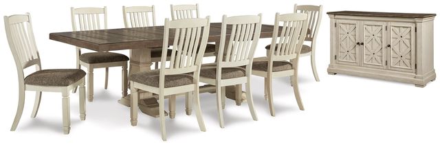 Signature Design by Ashley® Bolanburg 10-Piece Antique White Dining Room Set-0