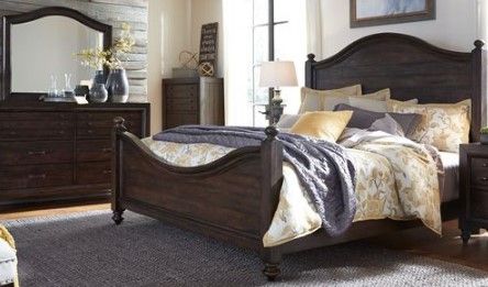 Liberty Furniture Catawba Hills 4-Piece Peppercorn Queen Poster Bedroom Set-0