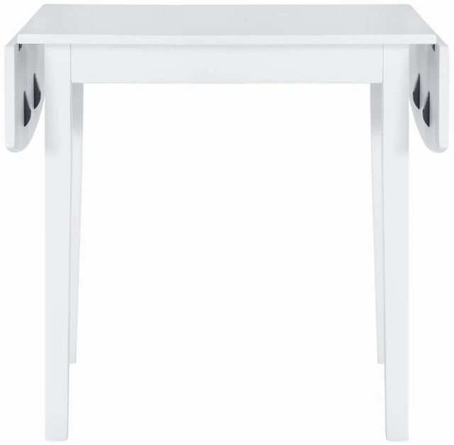Linon Torino White Square Drop Leaf Table-4