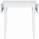 Linon Torino White Square Drop Leaf Table-4