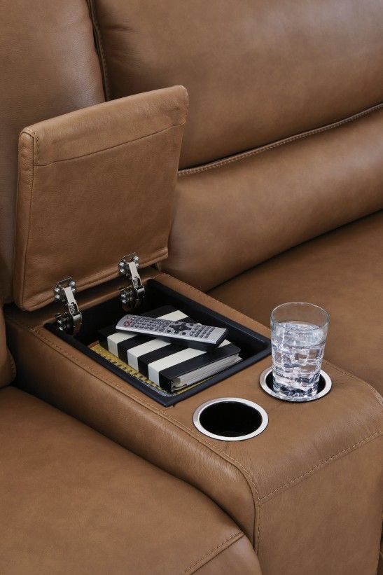 Signature Design by Ashley® Silverbrooke 6-Piece Caramel U-Shape Power Reclining Sectional and Chaise-2