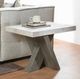 Classic Home Durant Antique White End Table with Distressed Gray Base-1