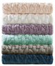 Olliix by Madison Park Blush Ruched Fur Throw-1