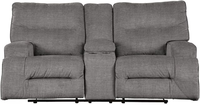 Benchcraft® Coombs 2-Piece Charcoal Living Room Set with Reclining Sofa-2