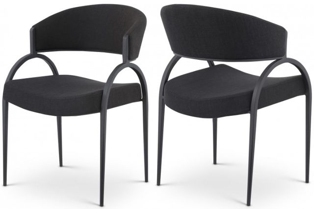 Meridian Furniture Privet Black/Matte Black Dining Chair-3