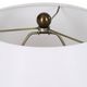 Uttermost® Irena Glossy White Table Lamp with Antique Brass Accents-4