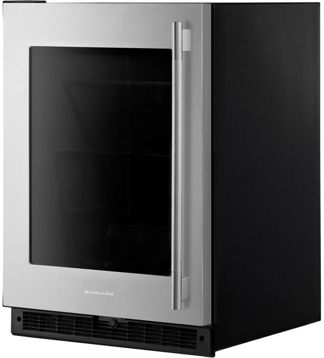 Kitchenaid® 24" 5.2 Cu Ft. Stainless Steel Under the Counter Refrigerator With Glass Door-2