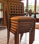 Homecrest™ Outdoor Living Customizable Manhattan Fabric/Steel Outdoor Padded Seat Stackable Dining Chair-0