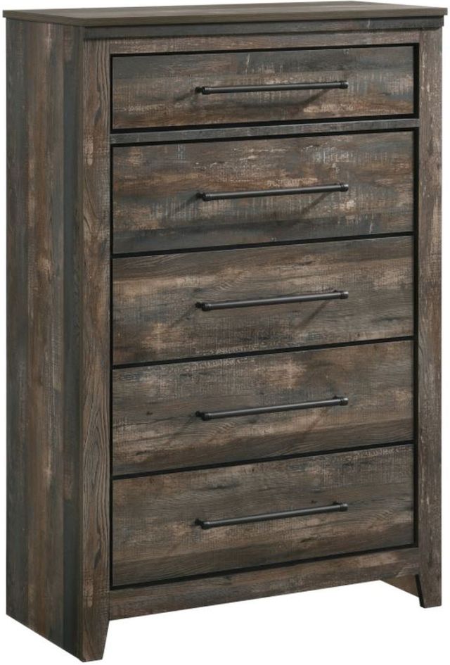 Coaster® Ridgedale 5-Piece Latte/Weathered Dark Brown Queen Bedroom Set-3