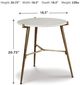Signature Design by Ashley® Chadton White Accent Table with Gold Base-3