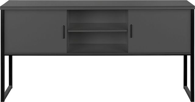 Monarch Specialties Inc. Black/Grey Office Hutch-1