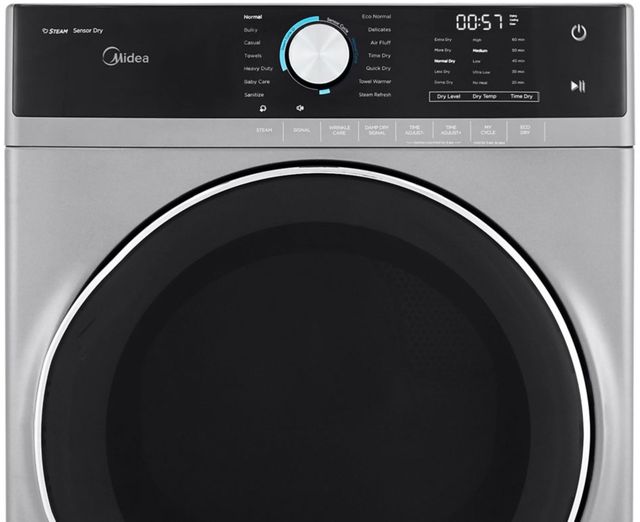 Midea® Graphite Silver Front Load Laundry Pair-3